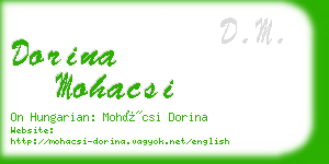 dorina mohacsi business card